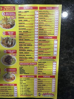 Menu photo 1 Alibertos Mexican Food Visalia, CA