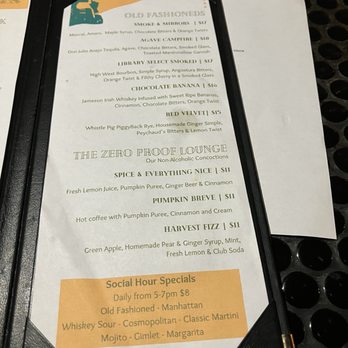Library Speakeasy - Drinks menu 3 - Speakeasies Near Me - Lake Worth, Florida