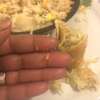 Mingfu Sushi & Chinese - Linty substance from egg roll. - Chinese Near Me - Waxhaw, North Carolina Mingfu Sushi & Chinese - Linty substance from egg roll. - Chinese Near Me - Waxhaw, North Carolina