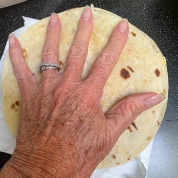 El Charro Cafe - This was their LARGE tortilla! - Tacos Near Me - Tucson, Arizona
