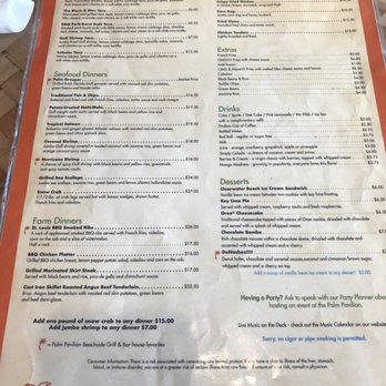 Crabby's Beachside Pavilion - Menu - Seafood Near Me - Clearwater Beach, Florida Crabby's Beachside Pavilion - Menu - Seafood Near Me - Clearwater Beach, Florida