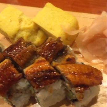 Koiso Sushi Bar - 69 roll ($19!!!!) with a side of tamago sashimi (very generous portions of tamago)! - Sushi Bars Near Me - Kihei, Hawaii