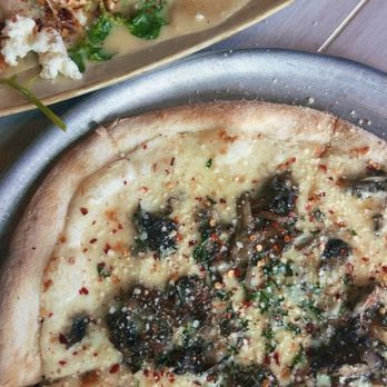 Monkeypod Kitchen by Merriman - Taro Ravioli & Mushroom Garlic Pizza - New American Near Me - Kihei, Hawaii Monkeypod Kitchen by Merriman - Taro Ravioli & Mushroom Garlic Pizza - New American Near Me - Kihei, Hawaii