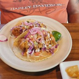 Fish tacos and those homemade corn tortillas, amazing.. Fish tacos and those homemade corn tortillas, amazing..
