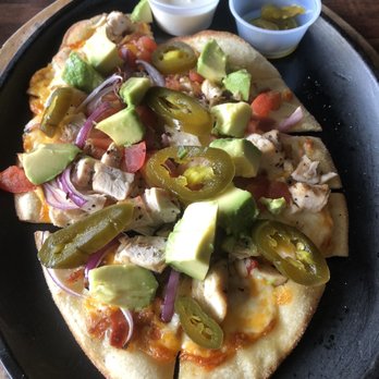 J. Wilson's - California Club Flatbread. They forgot the  on it. - New American Near Me - Beaumont, Texas