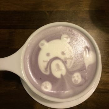 Cafe LaTTea - Taro latte, I got it mainly because I wanted something with tea art. It wasn't that great, I would recommend bubble tea instead. - Cafes Near Me - Cupertino, California Cafe LaTTea - Taro latte, I got it mainly because I wanted something with tea art. It wasn't that great, I would recommend bubble tea instead. - Cafes Near Me - Cupertino, California