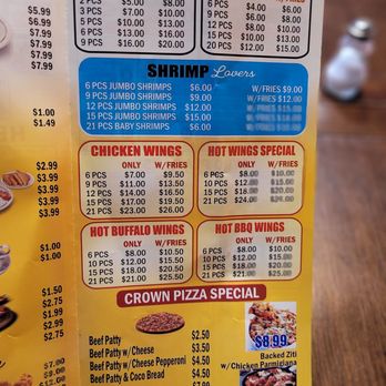 Crown Fried Chicken - Menu - Chicken Wings Near Me - Beacon, New York Crown Fried Chicken - Menu - Chicken Wings Near Me - Beacon, New York