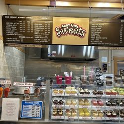 Abby Girl Sweets - Menu and baked goods case