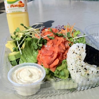 J BOX - No. 8 - smoked Salmon & Avocado Salad + Mango Calpico - Japanese Near Me - Carlsbad, California