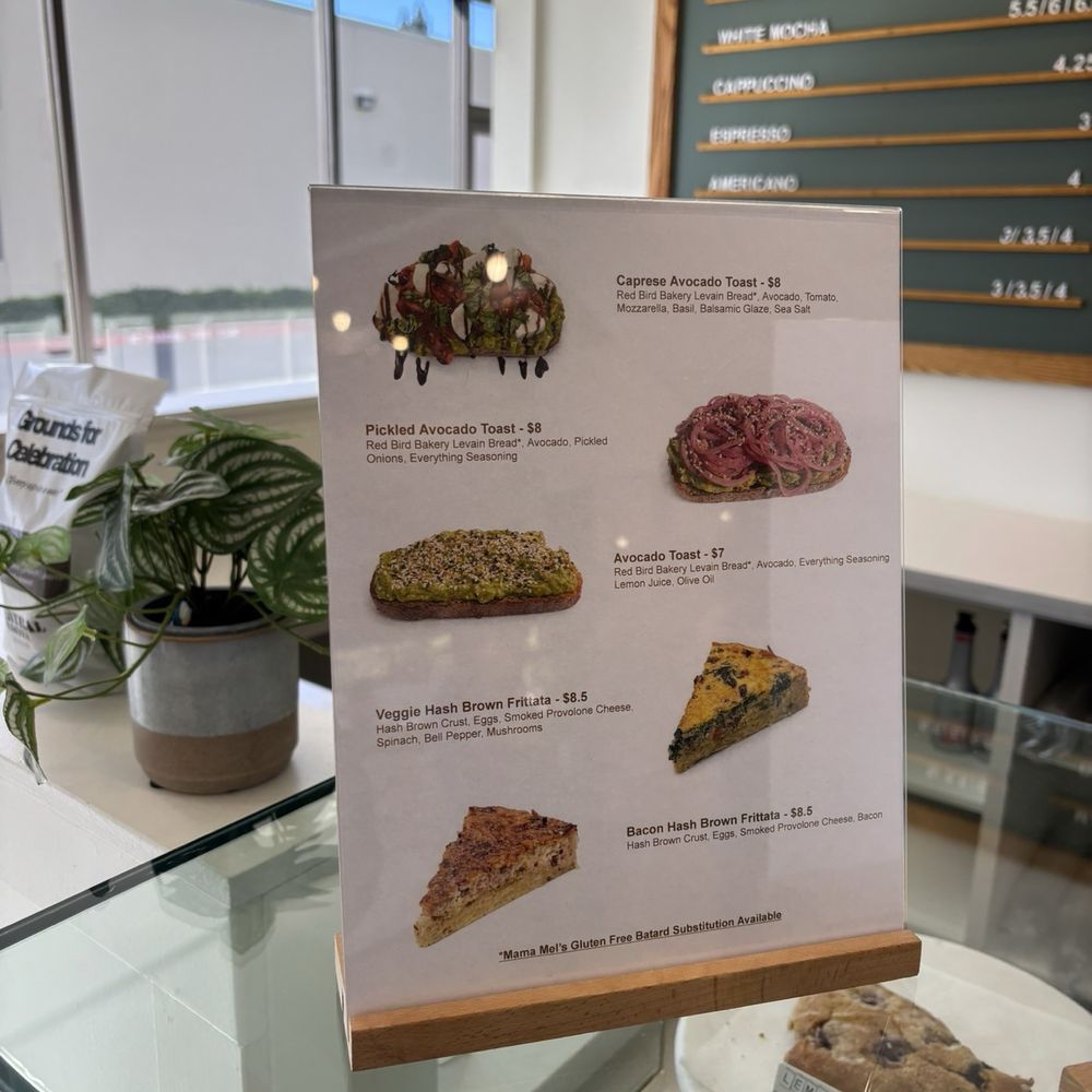 Menu of food options