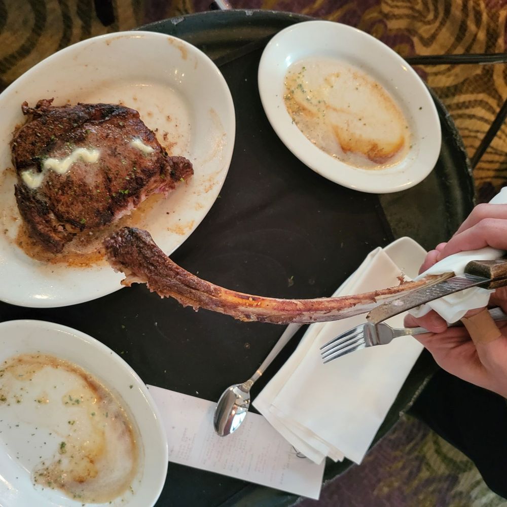Ruth's Chris Steak House - Tomahawk with mashed potatoes - Steakhouses Near Me - Tysons Corner, Virginia Ruth's Chris Steak House - Tomahawk with mashed potatoes - Steakhouses Near Me - Tysons Corner, Virginia