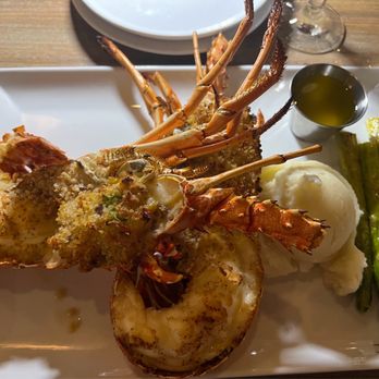 Caribbean Fish Market - Stuffed lobster, mashed potatoes and asparagus - Seafood Near Me - St. Thomas, Virgin Islands Caribbean Fish Market - Stuffed lobster, mashed potatoes and asparagus - Seafood Near Me - St. Thomas, Virgin Islands