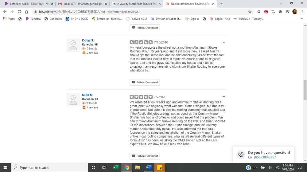 Slide of Aluminum Shake Roofing