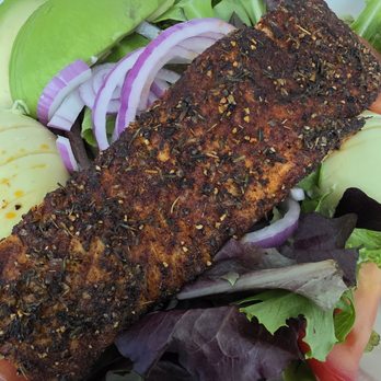 Niko's Pizzeria - Blackened Salmon Salad - Pizza Near Me - San Pedro, California
