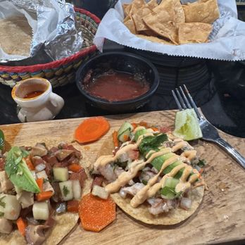 Rancho Fino - Ceviche Trio minus the shrimp in our belly! - Mexican Near Me - Fairfield, California Rancho Fino - Ceviche Trio minus the shrimp in our belly! - Mexican Near Me - Fairfield, California
