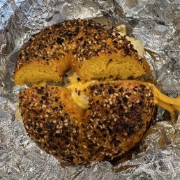 Sausage, Egg, & Cheese on an Everything Egg Bagel Sausage, Egg, & Cheese on an Everything Egg Bagel