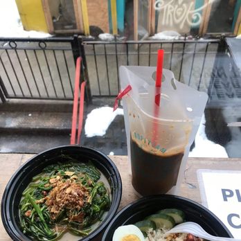Kopitiam - Nasi Lemak, Kopi Tarik, Sambal Sauteed Waterspinach - Malaysian Near Me - New York, New York Kopitiam - Nasi Lemak, Kopi Tarik, Sambal Sauteed Waterspinach - Malaysian Near Me - New York, New York