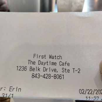 First Watch - Address - Breakfast & Brunch Near Me - Mount Pleasant, South Carolina First Watch - Address - Breakfast & Brunch Near Me - Mount Pleasant, South Carolina