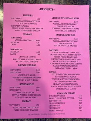 Menu photo 1 Lakeshore Restaurant Dexter, ME