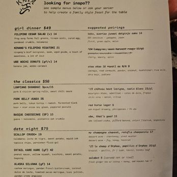 Kaya - Prix fixe examples - Filipino Near Me - Orlando, Florida
