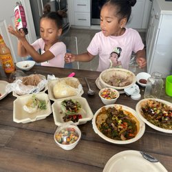 Nkwagala Concept - We had the Mac Wings with Cucumbers Ooh La La Egusi Soup Ooh Wee Okra Soup Powa.