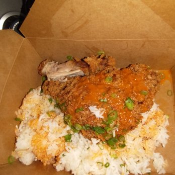FOB Kitchen - $5.99 TOO GOOD TO GO--Two large pieces of fried chicken (juicy & super crunchy) on white rice w/chili oil. Very high in sodium. - Filipino Near Me - Oakland, California FOB Kitchen - $5.99 TOO GOOD TO GO--Two large pieces of fried chicken (juicy & super crunchy) on white rice w/chili oil. Very high in sodium. - Filipino Near Me - Oakland, California