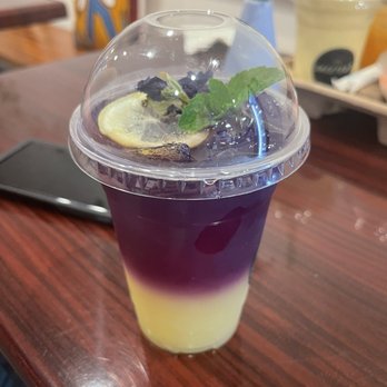 Sweeteria - Peabody Butterfly Peas Tea Lemonade - Desserts Near Me - Silver Spring, Maryland