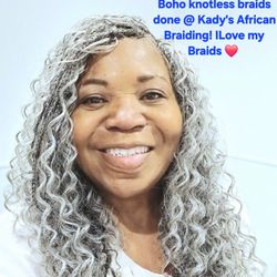 Kady African Hair Braiding and Weaving - Boho knotless braids