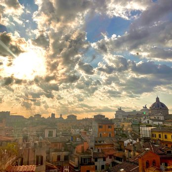 Grand Hotel de la Minerve - View from rooftop bar at sunset - Hotels Near Me - Rome, RM