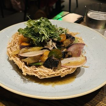 Lineage - Lapa'au Oyster Mushroom & Vegetable "Birds Nest" - Asian Fusion Near Me - Wailea, Hawaii Lineage - Lapa'au Oyster Mushroom & Vegetable "Birds Nest" - Asian Fusion Near Me - Wailea, Hawaii