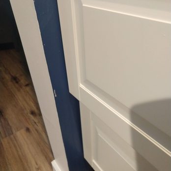 Green Renovation Group - Master Bath Vanity where it scrapes wall and doesn't close without being pushed shut - General Contractors Near Me - Sherman Oaks, California