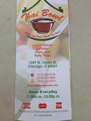 Menu photo 6 Thai Bowl Chicago, IL Menu photo 6 Thai Bowl Chicago, IL