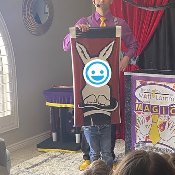 Funny Magic For Kids - Matt and a party-goer - Magicians Near Me