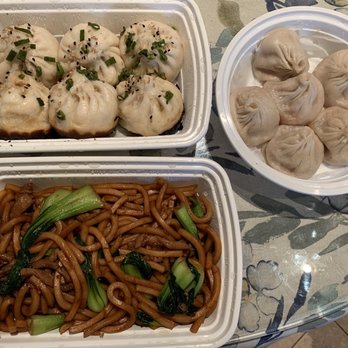Blue Wave - D1. Steamed Pork Soup Dumpling, D3. Pan Fried Pork Buns, and F21. Shanghai Pan Fried Udon Noodle - Shanghainese Near Me - Williston Park, New York Blue Wave - D1. Steamed Pork Soup Dumpling, D3. Pan Fried Pork Buns, and F21. Shanghai Pan Fried Udon Noodle - Shanghainese Near Me - Williston Park, New York