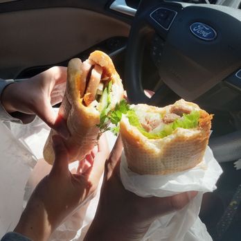 Yummy Bakery - Two Bahn mi pork belly and chicken I think lmao - Bakeries Near Me - Westminster, California Yummy Bakery - Two Bahn mi pork belly and chicken I think lmao - Bakeries Near Me - Westminster, California