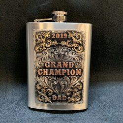 Superior Trophies & Buckles - Need that custom gift for a special occasion.  Here is an example of a custom flask we Made.