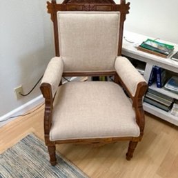 antique family chair 2, handcarved wood