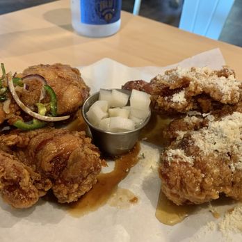 Mr Lee Chicken - Mr Lee Sauce (left) and Honey Parmesan (right) - Chicken Wings Near Me - Concord, California Mr Lee Chicken - Mr Lee Sauce (left) and Honey Parmesan (right) - Chicken Wings Near Me - Concord, California