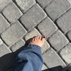 Red Persimmon Nails - Pedicure. I have a nail fungus and she knows exactly how to handle that!