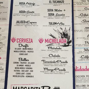 Rosa Cantina - Drink menu - Mexican Near Me - Longmont, Colorado