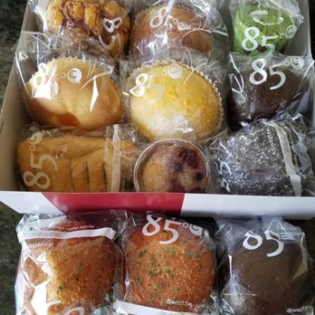 85°C Bakery Cafe-Bellevue - Boroh Cream Danish, Taro Swirl, Matcha Red Bean, Mangotale, Mango Custard, Choco, Spinach Kale, Berry Tart, Choco Cookie, Potato Croquette - Bakeries Near Me - Bellevue, Washington