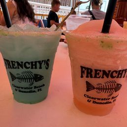 Blue coconut mermaid margarita and passion fruit margarita Blue coconut mermaid margarita and passion fruit margarita