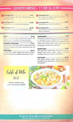 Menu photo 3 El Potrillo Savannah, TN