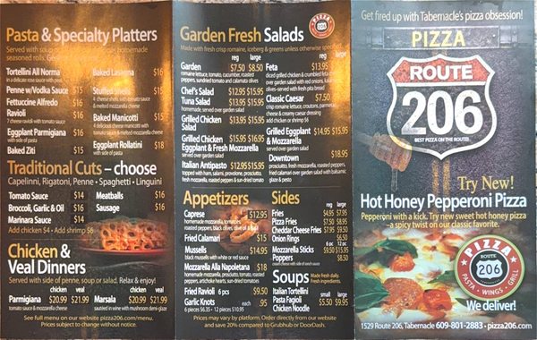 Menu photo 1 Pizza206 Tabernacle, NJ