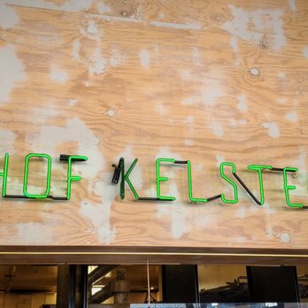 Hof Kelsten - a neon sign on a building - Bakeries Near Me - Montreal, Quebec