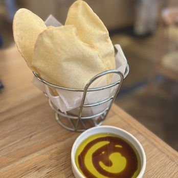 Zaytinya - Complimentary bread & olive oil/balsamic vinegar mix - Tapas/Small Plates Near Me - New York, New York Zaytinya - Complimentary bread & olive oil/balsamic vinegar mix - Tapas/Small Plates Near Me - New York, New York