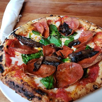 MozzaPi - my pepperoni, mushroom and spinach original - Pizza Near Me - Louisville, Kentucky