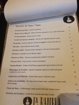 Menu photo 4 La Rambla Adelaide, SA Menu photo 4 La Rambla Adelaide, SA