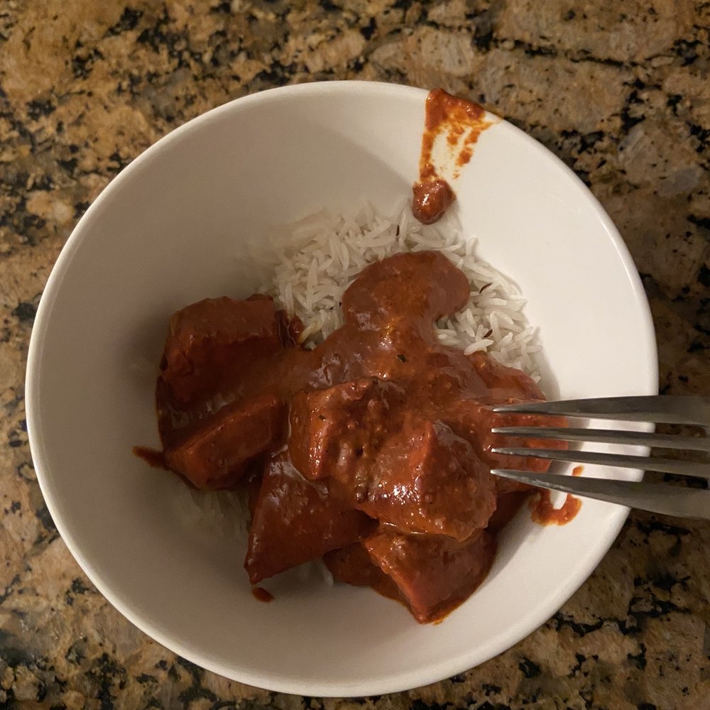 Koyla - This is the whole meal. Not enough rice to even cover the bottom of the cereal bowl. - Indian Near Me - Allen, Texas Koyla - This is the whole meal. Not enough rice to even cover the bottom of the cereal bowl. - Indian Near Me - Allen, Texas