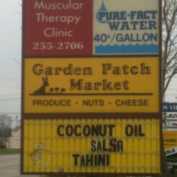 Garden Patch Market - The entrance is not visible from the street, so look for this sign.